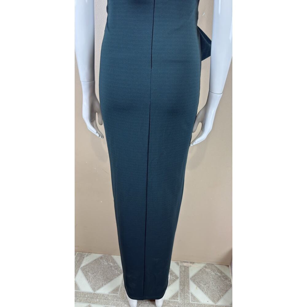 Lulus Teal Blue Strapless Maxi Dress With Split Front Hem Formal Gown XS NWT - Picture 6 of 15